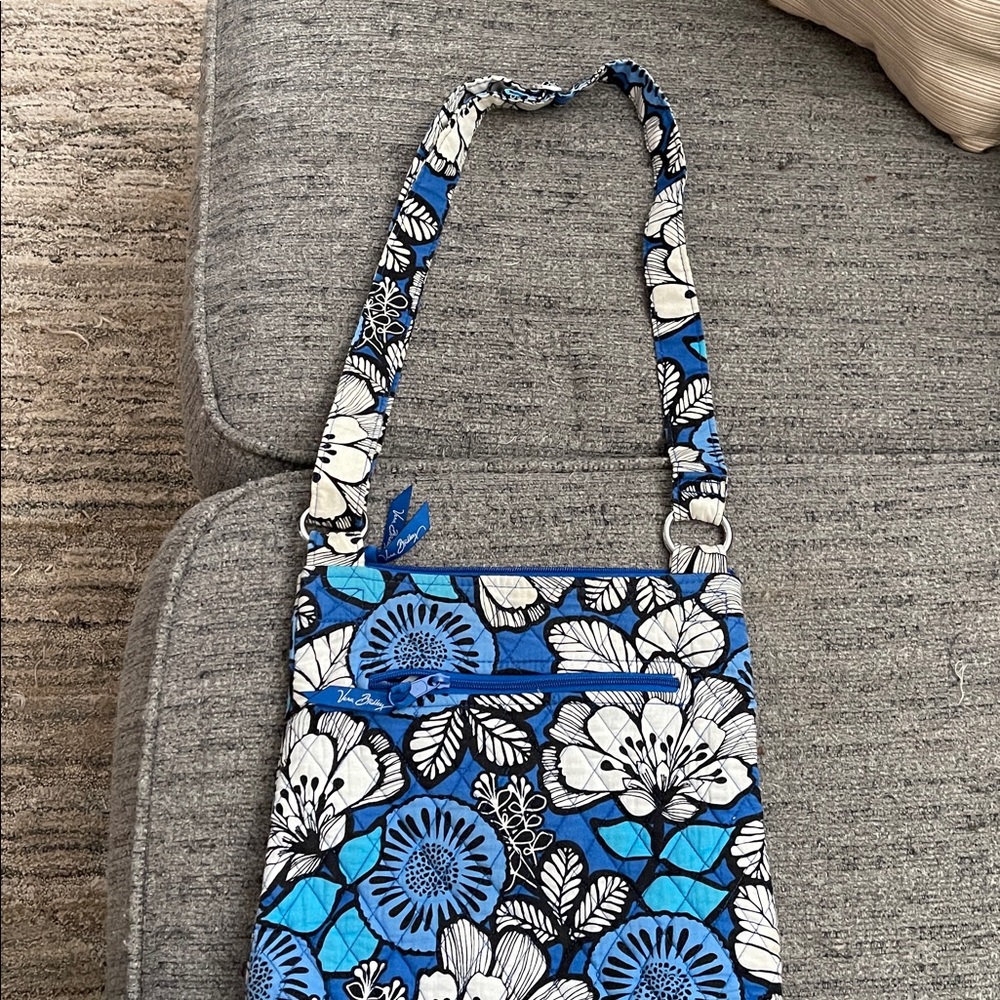 Vera Bradley Hipster Purse From the Blue Bayou Collection 11 x 10.5" Crossbody